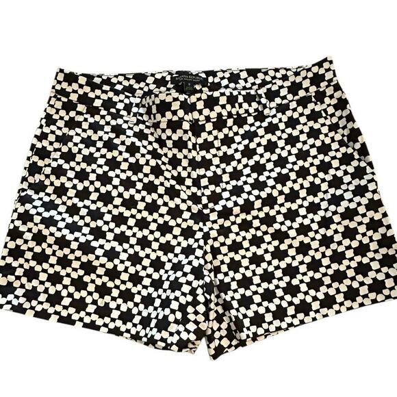 Banana Republic The AVONDALE White Black Polka Dot Hampton Shorts Size 8 - Picture 1 of 6